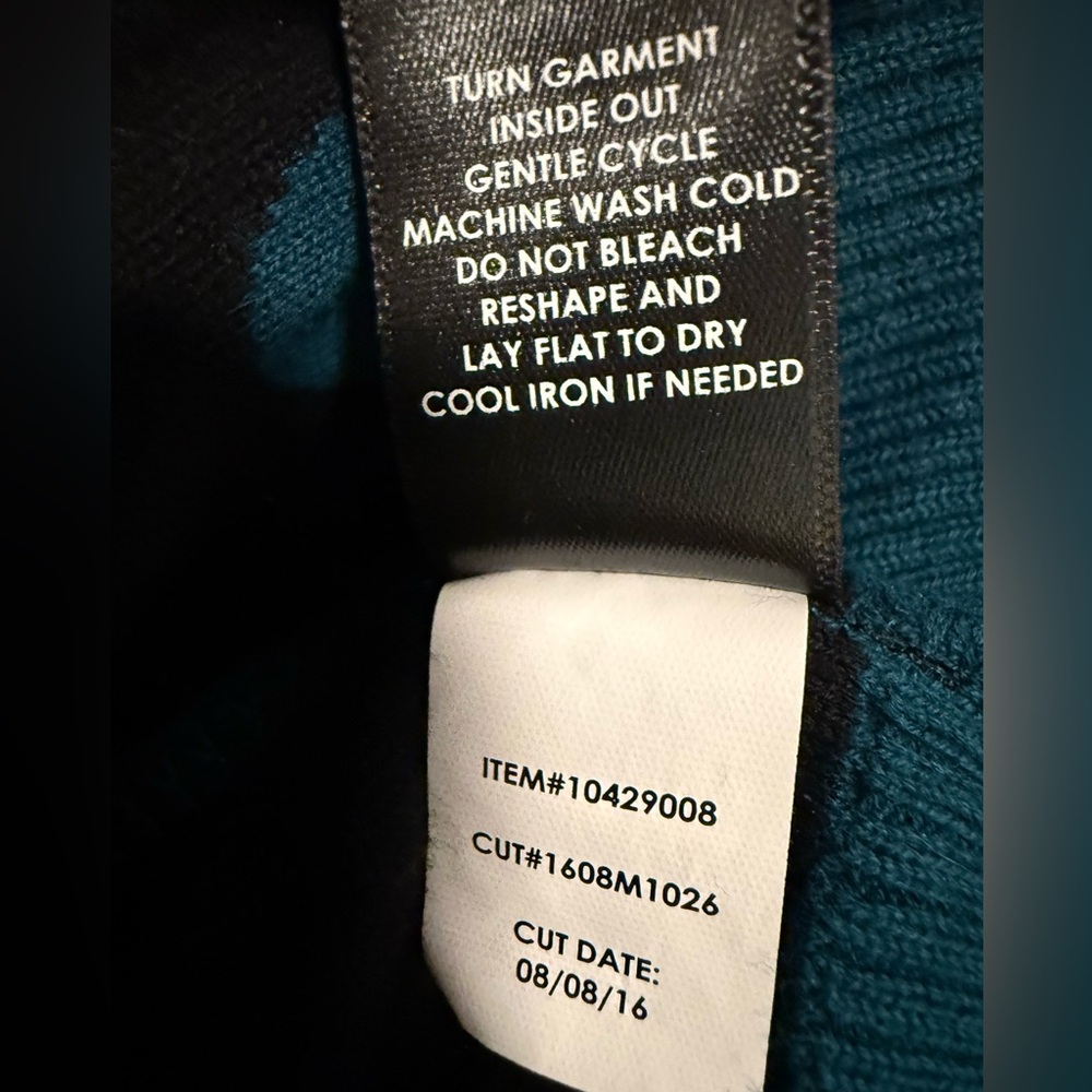 Torrid Polka Dot Sweater Teal/Black - Picture 6 of 6